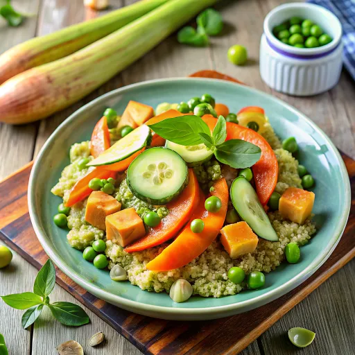 Quinoa Sült Zöldségekkel és Avokádós Krémmel